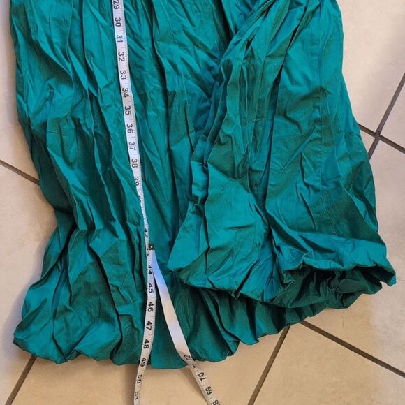 NWT Madewell Dress Melody Bubble-Hem Smocked Midi Poplin Verdant Green Size M - Picture 11 of 16